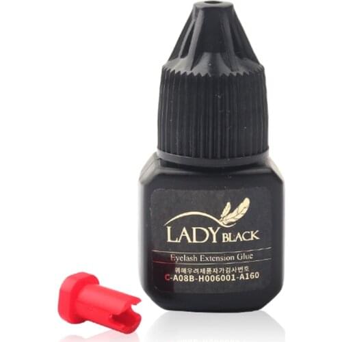 5ml/10ml Korea Lady Black Glue IB Ultra super Glue Eyelash Extension Fast Drying False Eyelashes Graft Glue Lasting Over 6 Weeks