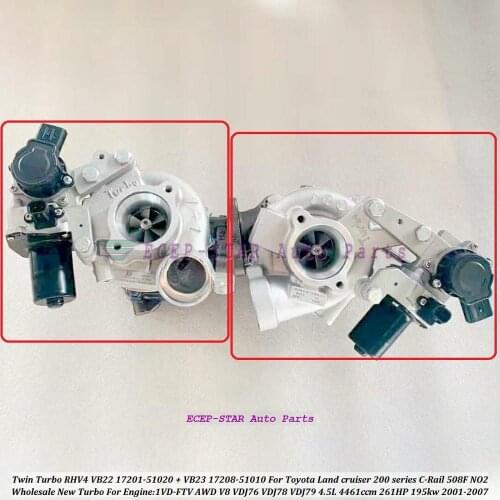 Twin Turbo RHV4 VB22 17201-51020 VB23 17208-51010 For TOYOTA Land Cruiser 200 series D-40 V8 1VD 1VD-FTV VDJ76 VDJ78 VDJ79 4.5L