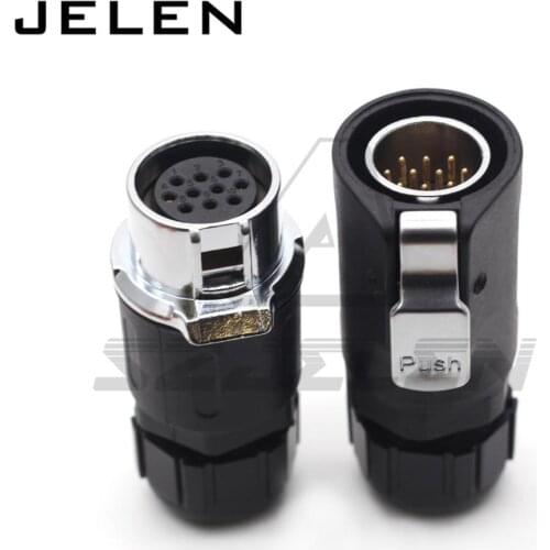 XHE20 10pin Connector Waterproof IP67 Cable to Cable Quick Plug Connector Electric Circular Conector