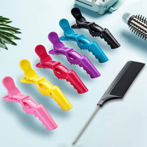 30pcs/lot Plastic Hair Clip Hairdressing Clamps Claw Hair Section Clips Grip Cutting Barbers For Salon Hair Styling Accessories