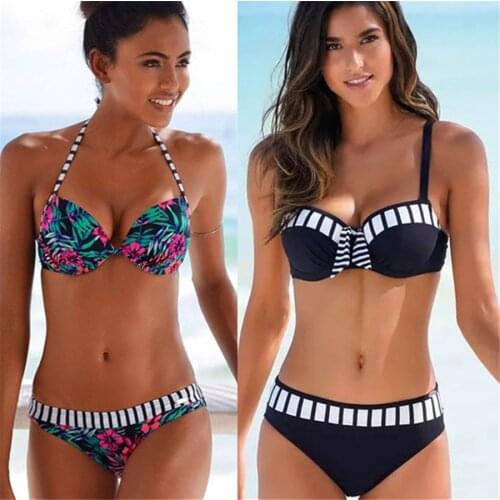 2020 New Sexy Bikinis Push Up Swimwear Women Two-Piece Swimming Suit For Women Female Bathing Suit Halter Bikini Set Beachwear