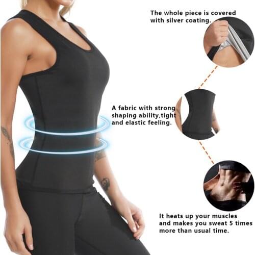 Suit for Women Heat Trapping Sweat Vest for Women Slimming Tank Tops Weight Loss Workout Clothes Sport Vest Yoga Tops