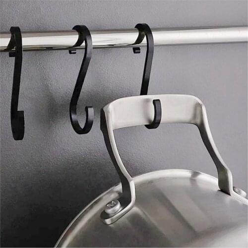10/20/30PCS S-Shape Wall Hooks Kitchen Pot Holder Wall-Mounted Spatula Spoon Storage Rack Towel Hanger Clothes Hook for Bathroom