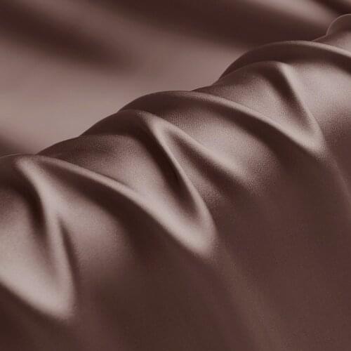 100% silk fabric 16 19 22m/m thick 45"( 114cm )width cameo brown pure satin charmeuse luxury DIY clothes bedding silk fabric