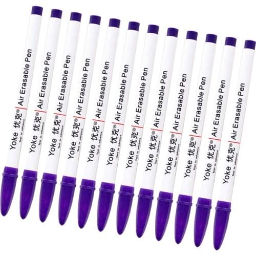 12pcs/Set Erasable Pneumatic Pen, Invisible Dot Marker, Fabric Marker Pen with Fade Ink, DIY Sewing Marker