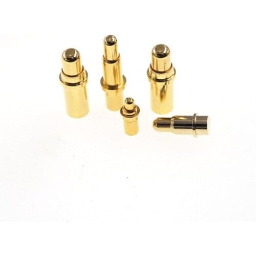 50 Pcs Outer Diameter Flange 5.0 MM Spring Loaded Pogo Pin No Tail Connector Through Hole Board Solder Mount GF50 Pogopin Header