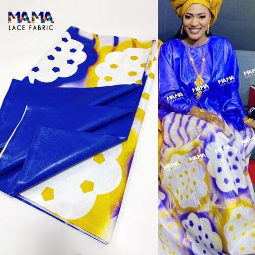 5 Yards 2021 High Quality Bazin Riche Jacquard Original Fabric African Sewing Beaded Lace Textiles For Wedding Material