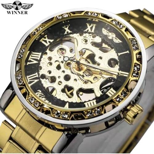 2021 Winner Men Top Brand Luxury Transparent Fashion Diamond Luminous Movement Male Mechanical Skeleton Royal Design Wrist Watch
