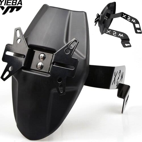 CNC Aluminum Motocross Accessories Rear Fender Bracket Motocycle Black Platic Fender FOR HONDA MSX125 MSX 125 2013 2014 2015