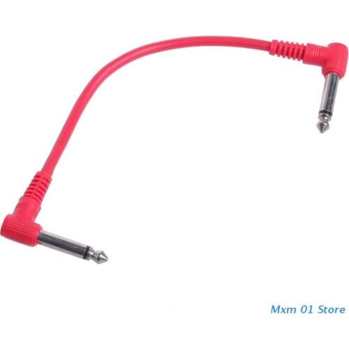 6Pcs/Set Colorful Angled Plug Leads Patch Cables For Guitar Pedal Effect