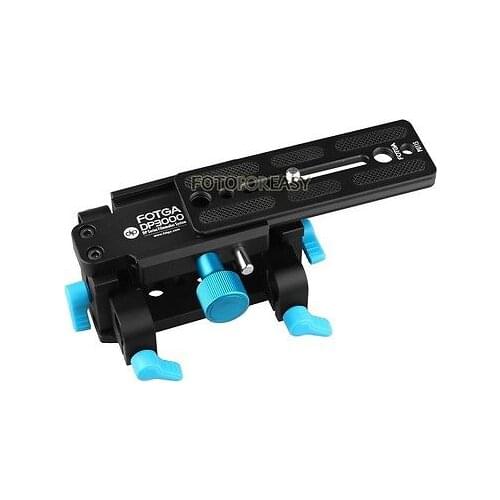 FOTGA Tripod Mount 15mm Rod Support QR Base Plate for DSLR HDV Rig Follow Focus