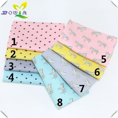 Cotton printed twill cloth cartoon zebra small zebra kindergarten baby bed linen quilt cotton fabric