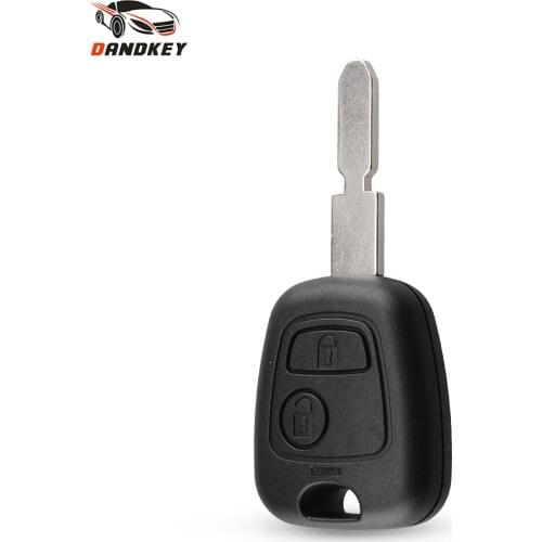 Dandkey Key Shell Fob 2 Buttons Replacement For Peugeot 106 107 207 307 407 206 306 406 Remote Car Key Case Uncut NE78 Blade