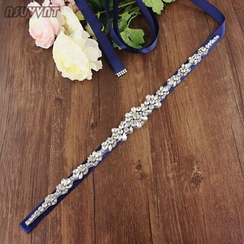 Fashion Belt Rhinestone Bridal Sash Belt Women Dresses Pearl Belt Wedding Bridal Silver Diamond Crystal Belt For Girl Dress Up