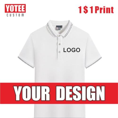 YOTEE Mens And Womens Polo Shirts Custom Logo Corporate Company Brand Logo Embroidery/Printing T-Shirt Tops Wholesale