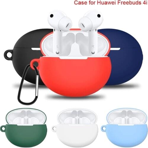 Soft Silicone Earphone Cover Case For Huawei Freebuds 4i Headset Protector Shell Accessories For Freebuds 4i Case With Hook