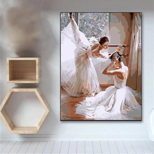 Sexy Ballerina Abstract Canvas Paintings Posters and Prints Dancer Girl Wall Art Pictures for Living Room Decoration Cuadros