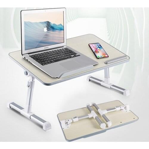 Laptop Bed Tray Table Adjustable Laptop Stand for Sofa Portable Computer Desk with Mouse Pad Foldable Leg for Couch Floor Office