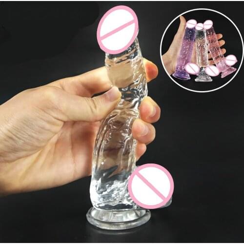 New Realistic Dildos with Super Strong Suction Cup Erotic Jelly Dildo Sex Toys for Woman Men Artificial Penis G-Spot Simulation