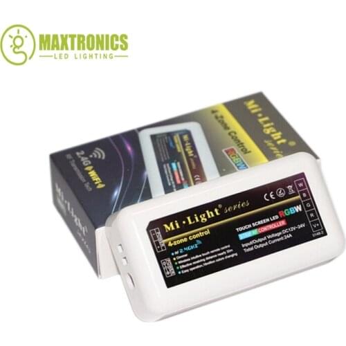 New DC12-24V Mi Light Wireless 2.4G 4-Zone RF Wireless RGBW LED Controller for For Flexible 5050 3528 RGBW Led Strip Light