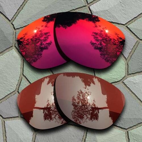 Violet Red&Bronze Brown Sunglasses Polarized Replacement Lenses for Oakley Frogskins