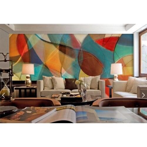Custom 3D Multicolored Abstract Fantasy Color Abstract Oil Painting Mural Design Wall Custom Wallpaper Living Room TV Background