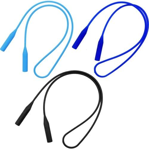 3 Pieces Anti Slip Eyewear Retainer Strap Silicone Cords - Sunglass Neck Cord Strap & Eyeglass Holder - 52cm Long