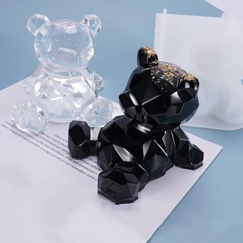 SNASAN Resin Silicone Mold 3D bear Ornaments DIY Jewelry Making tool Home Decoration Crafts epoxy resin molds Silicone Mould