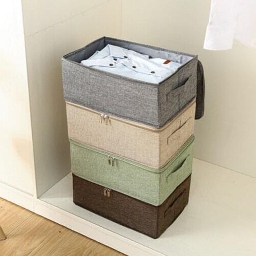 Hot Folding Storage Box Zipper Lid Clothes Underwear Cabinet Basket Holder Organizer Sealed box underwear storage box
