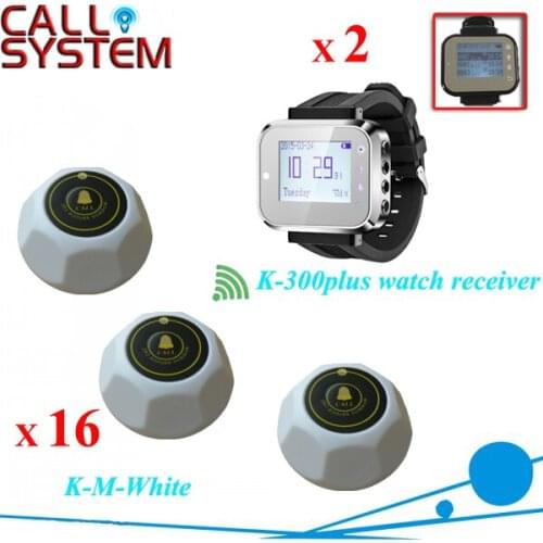 Smart watch paging system for clinic, nursing house 2 wrist receiver 16 patient room button free dhl shipping