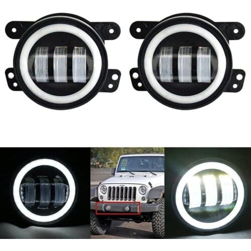 Emark 4 '' LED de 30w de brouillard avec anneau DRL Halo Led (1pair) J023R auto products Lantsun