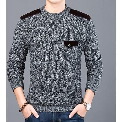 New Mens Sweater Fashion Knitted Pullovers Men O Neck Casual Patchwork Knit Sweater Man Clothes Spring Autumn Pullovers Men