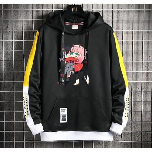Anime DARLING in the FRANXX Hoodie Men/Women Popular Harajuku Hoodeds Pullover Streetwear Casual Fake Two-Piece jacket coat