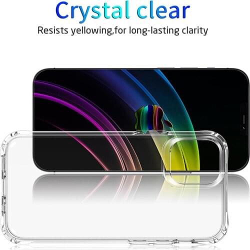 Ultra-thin Clear Acrylic Shockproof Case For iPhone 12 Mini 11 Pro Max XS XR X 8 7 Plus SE 2020 Soft Airbag Hard PC Back Cover