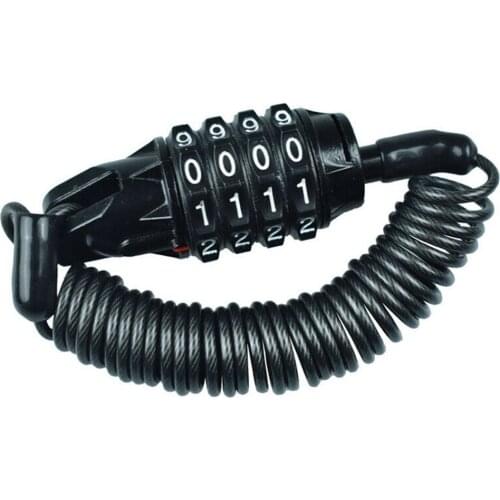 Motorcycle Helmet Lock Telescopic Cable Anti-theft 4 Digit Password Combination Helmet Code Lock