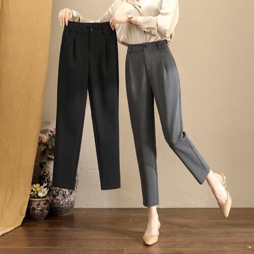 Women Suit Pants 2021 New Spring Summer Fashion Female Slim Casual Elastic Waist Formal Trousers Office Lady Pantalon Y490