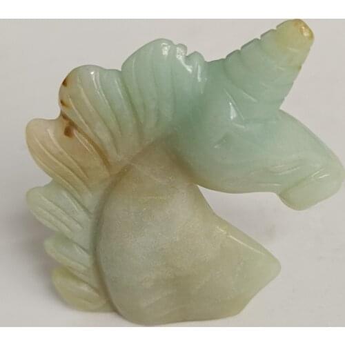 Unicorn Statue Natural Stones Carved Home Decoration Healing Crystal Reiki Figurine Quartz Gemstone Animals Ornament Gift 1pc