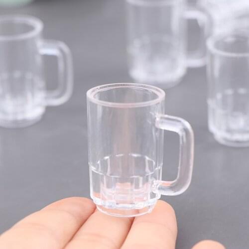 10Pcs New Mini Cute 1:6 1/12 Dollhouse Miniature Beer-mug Cups Dollhouse Kitchen Accessories Kids Toy Gifts