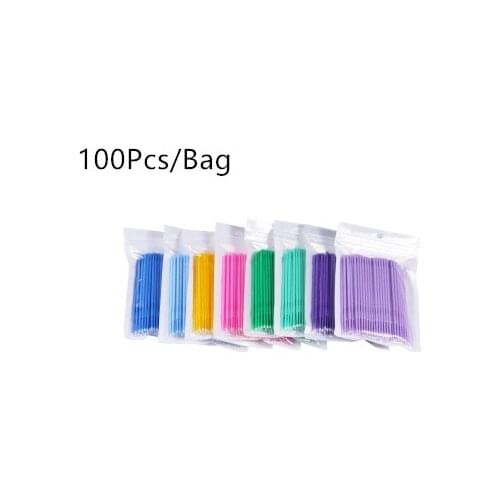 100Pcs/bag Micro Brush Disposable Makeup Brushes Durable Microbrush Applicator Eyelash Extensions Make Up Tool