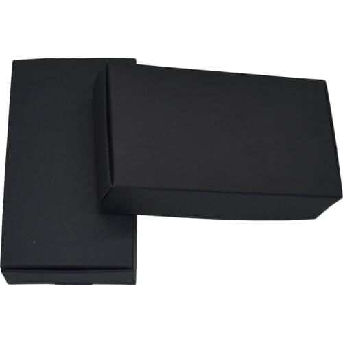 11.8x6.7x3cm Wedding Gift Box Decoration Black Craft Kraft Paper Package Boxes Handmade Candy Soap Paperboard Carton Small