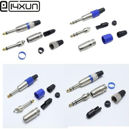 2pcs 6.35 Mono Sophomore Core 6.35mm Amplifier Microphone Plug 6.35mm jack Plug 6.5mm Audio Connector