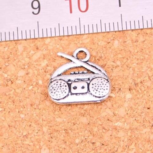 20pcs Radio Retro Boombox Charms Metal Alloy DIY Necklace Pendant Making Findings Handmade Jewelry 14*15mm