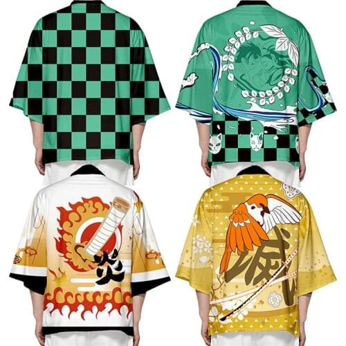 23 Styles Anime Demon Slayer Cosplay Costume Hashibira Inosuke Rengoku Kyoujurou Haori Cloak Size XS-4XL Party Role Play Adults