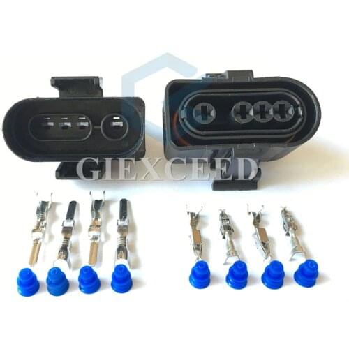 4 pin Waterproof Female Male Electrical Wiring Connector Sealed Car Housing Plug O2 Oxygen Sensor Socket For VW Audi