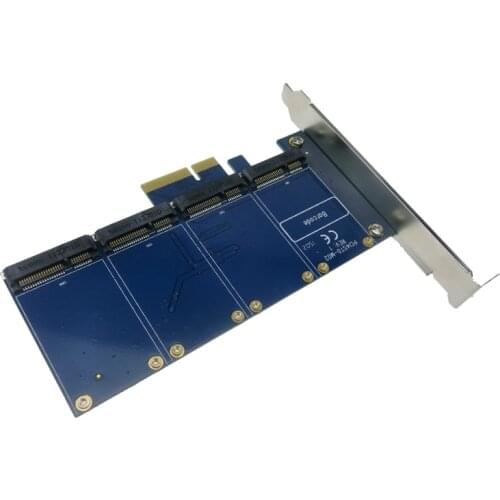 4 Port mSATA Raid Card Converter SSD Adapter PCI-Express X2 Controller 6Gb/s RAID0 1 10