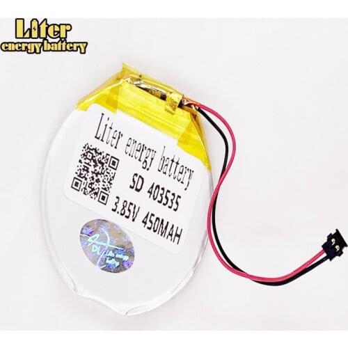 3.7V 3.85V 403535 450mAh Rechargeable li Polymer Round battery For Smart watch Finow x3 Finow x5 replace lem5 lem 5
