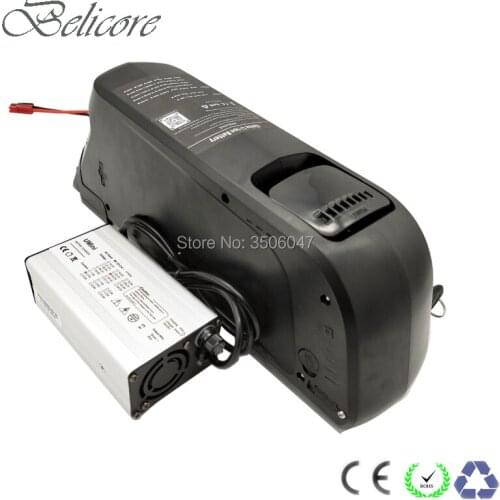 Free shipping 36V 48V 52V 10.4ah 11ah 12ah 13ah 14ah 15ah 16ah 17ah 17.5ah ebike tube battery pack with charger