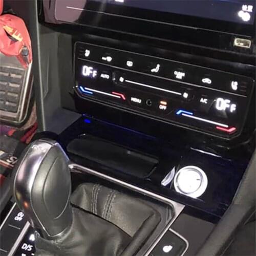 For VW Passat B8 2014-2018 CC 2017 2018 Arteon 2019 15W QI wireless charger fast phone charger charging phone holder accessories