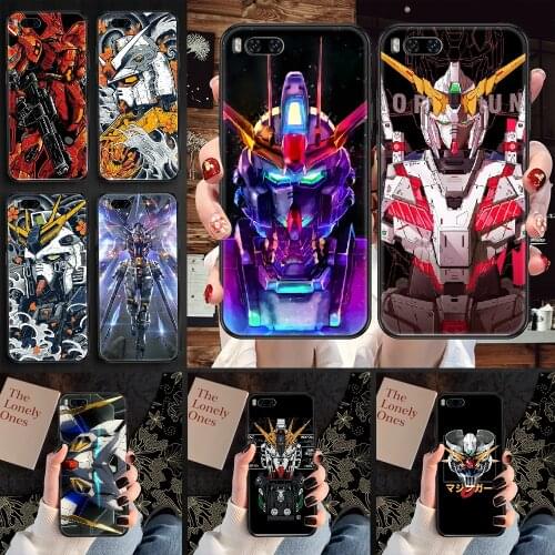 Gundam Robot Phone case For Xiaomi Mi Max Note 3 A2 A3 8 9 9T 10 Lite Pro Ultra black trend funda art bumper tpu cell cover