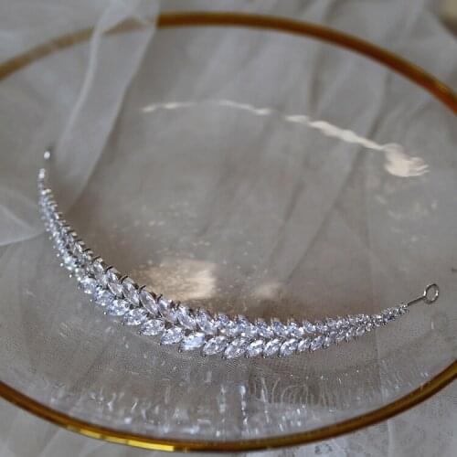 Jonnafe Fashion Zircon Bridal Small Tiara Wedding Hair Crown Accessories Women Bithday Party Hairband Headpiece